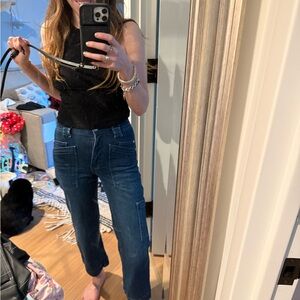 Maeve Gardener Carpenter High-Rise Crop Jeans